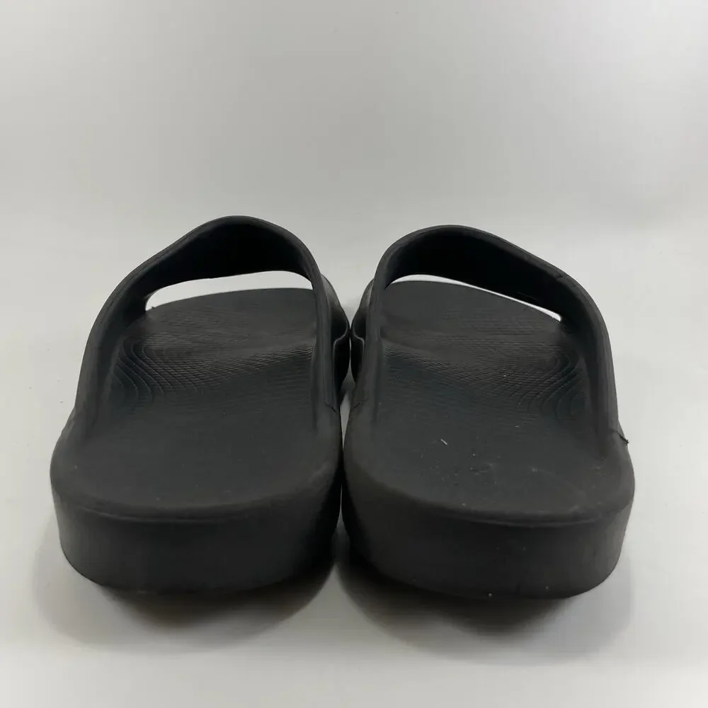 Oofos Ooahh Slide Sandals Mens Size 9 Black Comfort Recovery Shoes, Womens 11